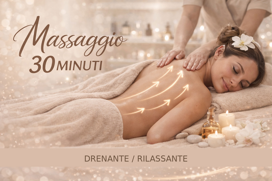 Massaggio corpo drenante/rilassante 1 seduta da 30 min