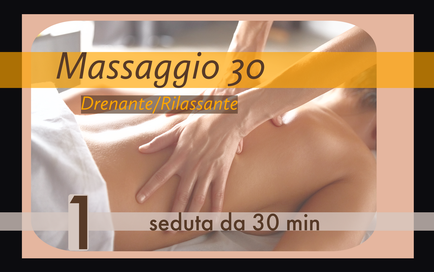 Massaggio corpo drenante/rilassante 1 seduta da 30 min