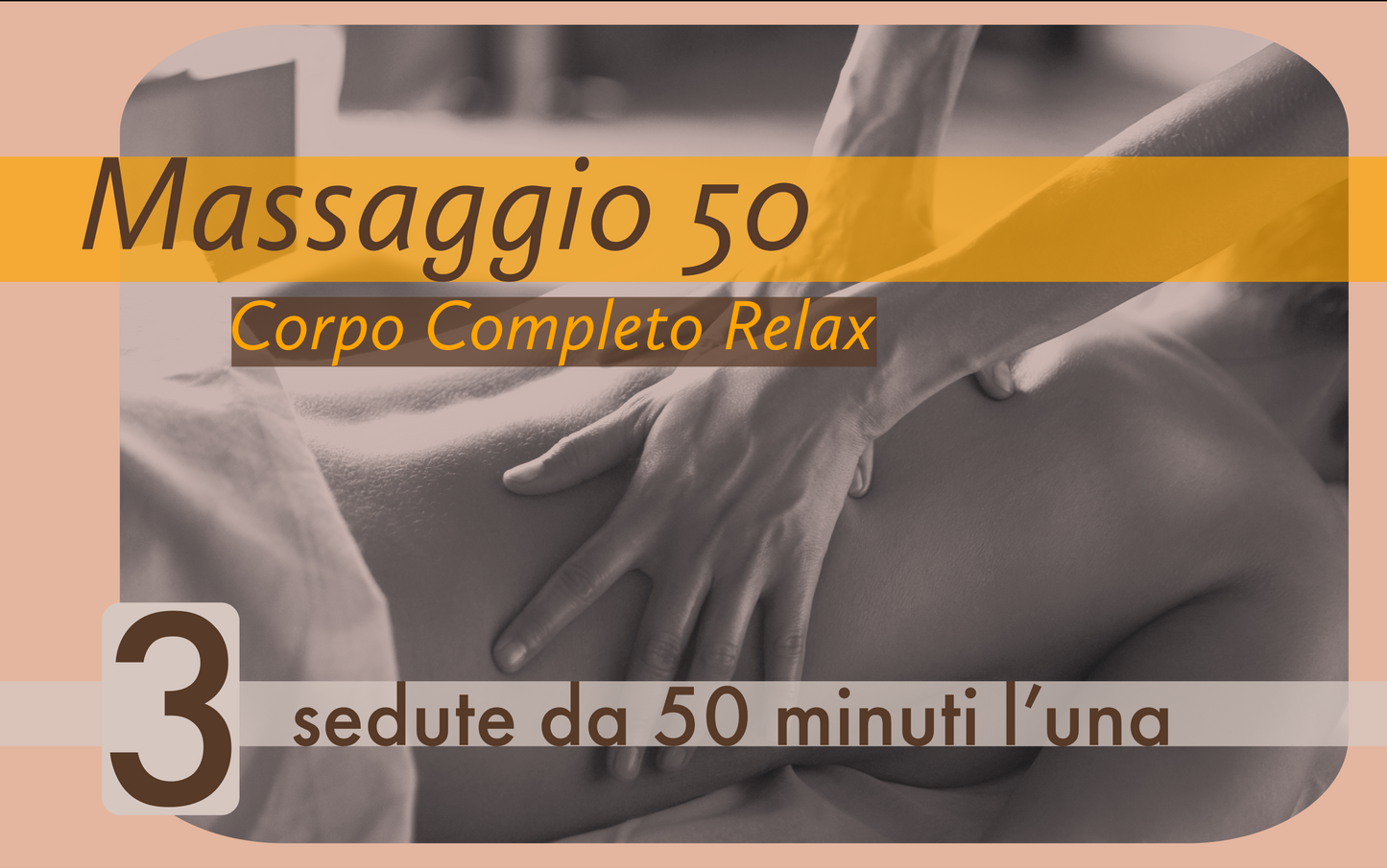 Massaggio corpo completo relax 3 sedute da 50 min l’una